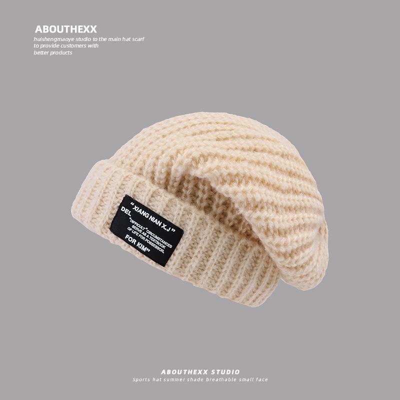 A Warm Thick Thread Knitted Hat That Looks Good on The Face  A Versatile Ear Protecting Headband and A Cool Hat for Men