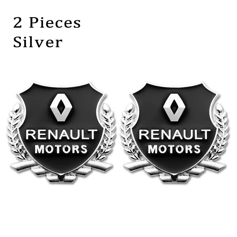 2026 Hot For Renault Hub Caps For Renault Megane 2 Duster Logan Captur Clio Laguna Fluence Kadjar 2Pcs 3D Car Body Trunk Sticker