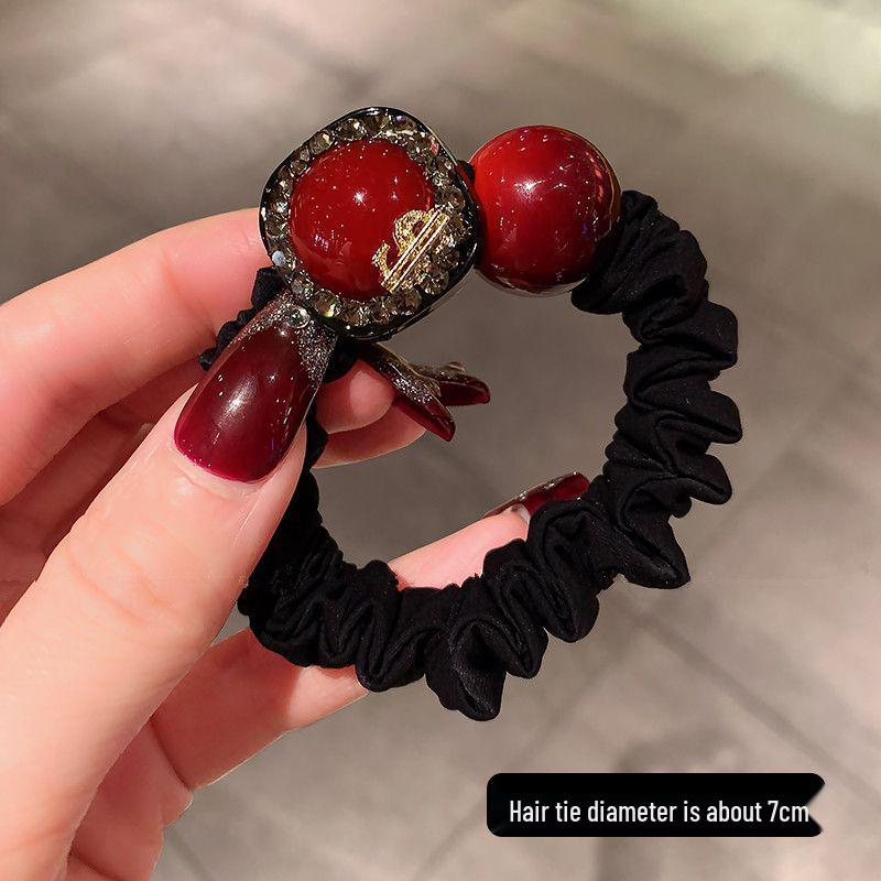 Luxurious French Pearl Hair Tie for Women - Versatile, Retro, and High Elasticity Hair Band