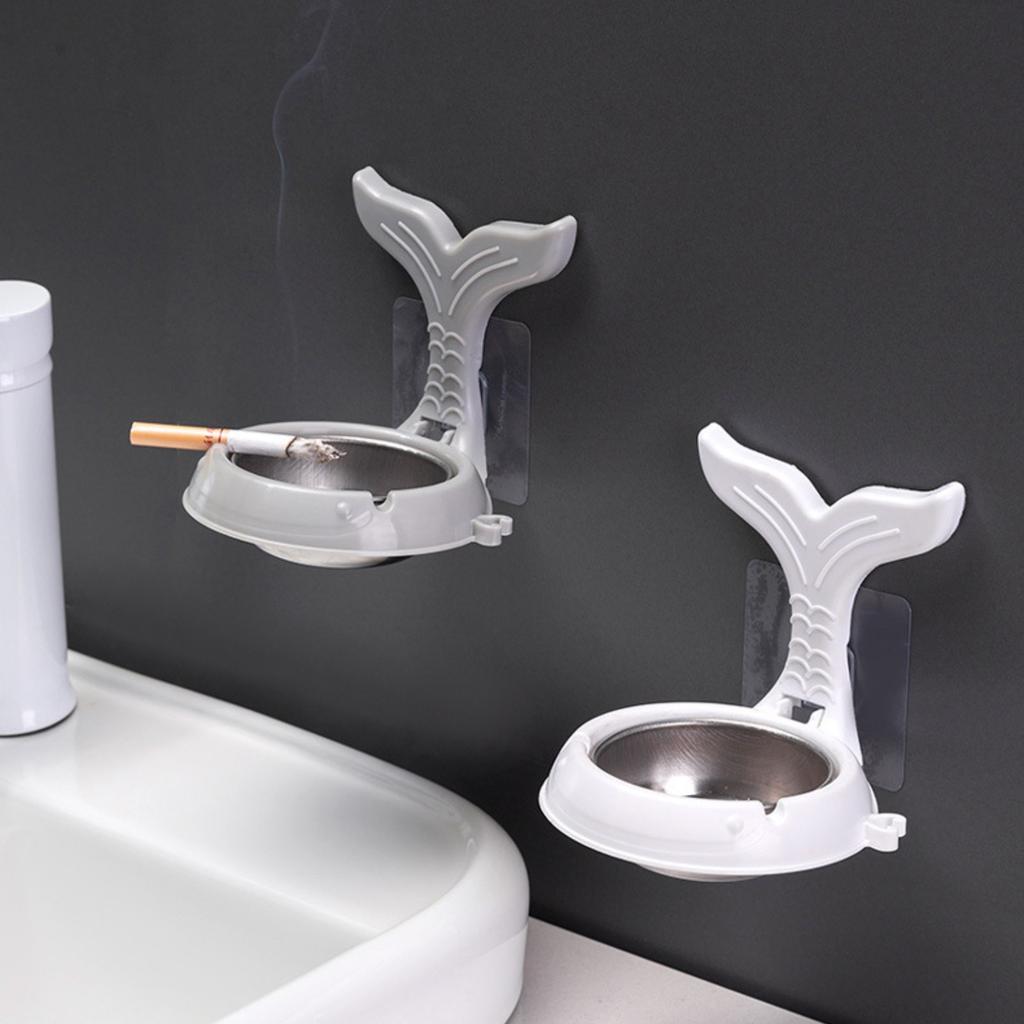 Wall-mounted Ashtray For Household Toilets, Bathrooms And Washrooms, Creative And Wall-mounted Stainless Steel Ashtray Without Drilling
