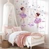 Cartoon Little Swan Girl Sticker Waterproof Dancing Girl Wall Sticker  Children