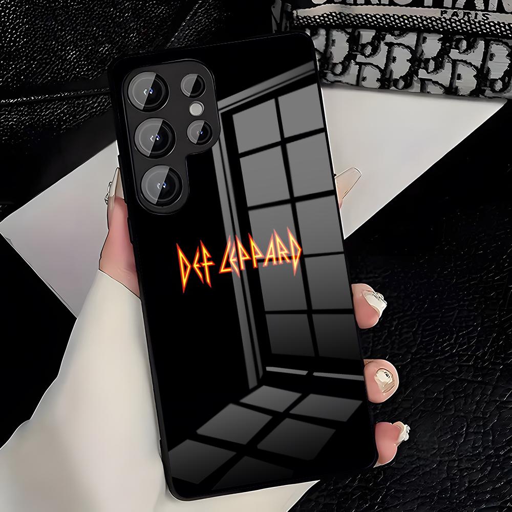 D-Def Leppard Band Phone Case For Samsung S26 S25 Plus S20 S20 Plus S22 Ultra S23 FE S21 Plus S21 Ultra Glass Cover