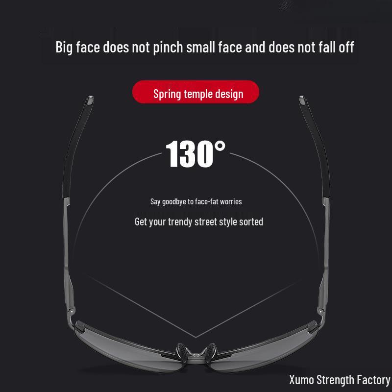 German Men's Polarized Photochromic Sunglasses for Day/Night Cycling & Fishing - Anti-Glare