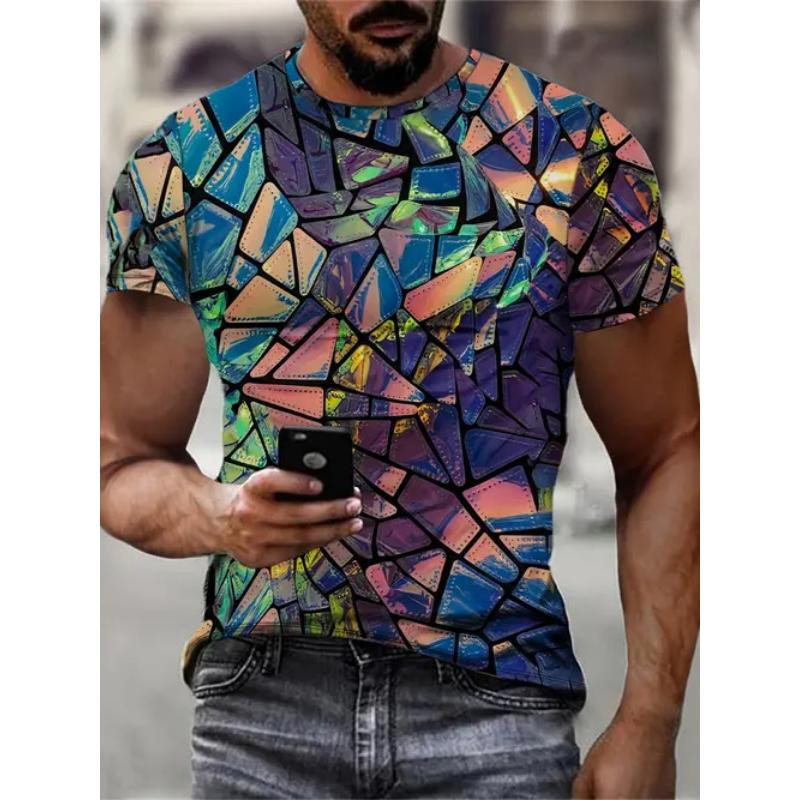 Fashion 3D Print Men Short Sleeve Round Neck T-Shirt Plus Size Tee Summer Casual Tshirts
