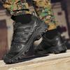 Men Hiking Shoes Anti-slip Low-top Tactical Boots Men's Casual Lace-up Durable Breathable Flat Casual Sports Shoes