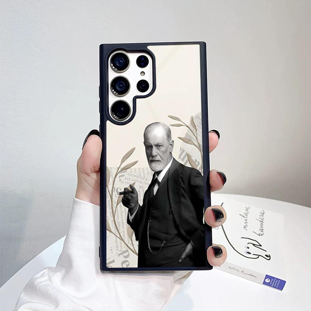 Sigmund Freud Phone Case For Samsung Galaxy S26 S25 S24 S23 S22 S21 S20 FE Edge Pro Plus Ultra PC+TPU Cover