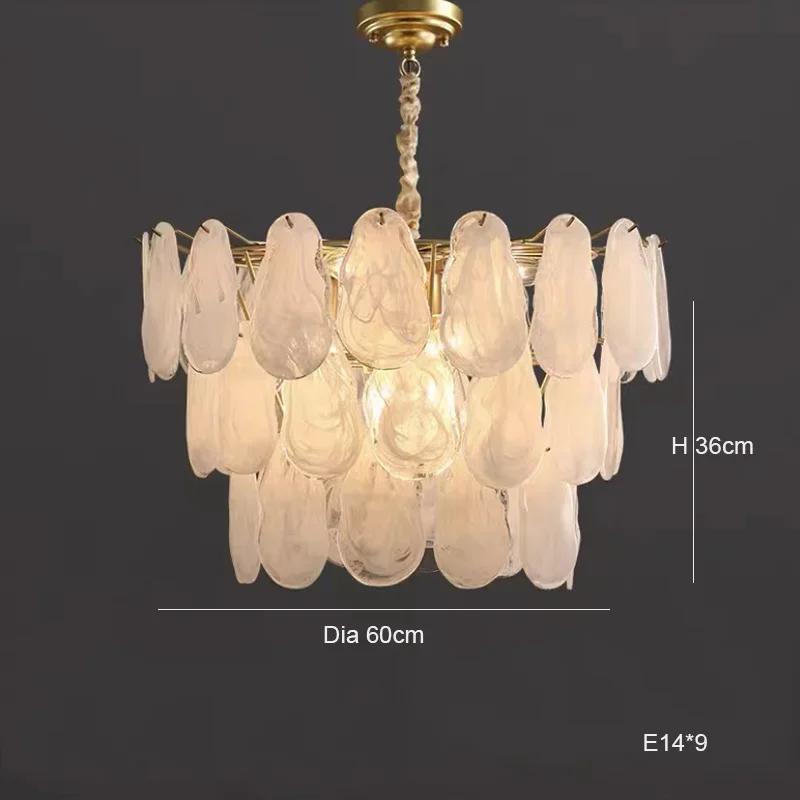 French style luxury living room pendant light LED light postmodern glass pendant light home decoration restaurant hotel lighting