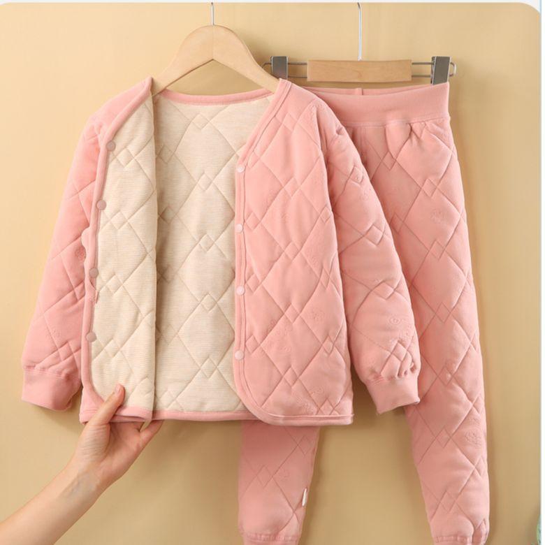 Children's Clothing Set Autumn/Winter Baby Boys and Girls' Home Clothes Thick Sleepwear