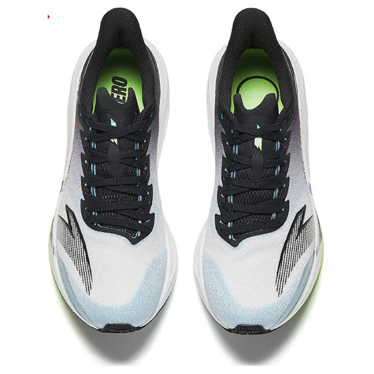 New Anta Shock Absorbers Slip Resistant Low Top Nitrogen Technology Running Shoes Men's Black White Blue 112515583-2