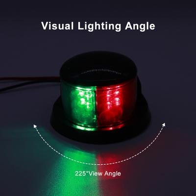 Luce di navigazione per barche a LED, luce di navigazione marina a LED rossa e verde, luce di prua a LED per barche