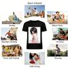 Handsome Comic Style Guy Print Short Sleeve T-Shirt Casual Loose Unisex Streetwear Top Pure cotton T-shirt
