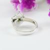 Natural Peridot Ring, 925 Sterling Silver Designer Dainty Ring, Round Peridot Ring, August Birthstone Ring, Birthday Gift