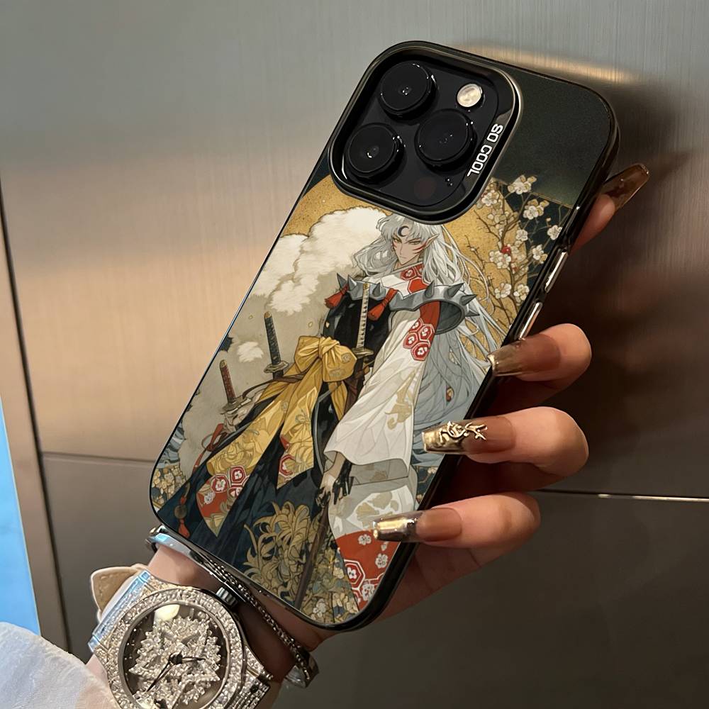 L-L-Inuyasha Phone Case For iPhone 17,16,15,14,13,12,11 Plus Pro Max Colored Silver Phone Case
