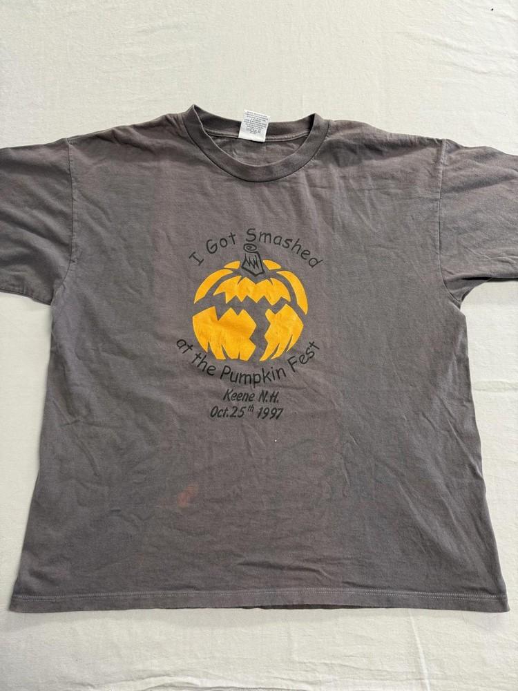 Винтажная футболка Хэллоуинский Тыквенный Фестиваль Кин, Нью-Гэмпшир 1997 - XL Унисекс Футболка L
