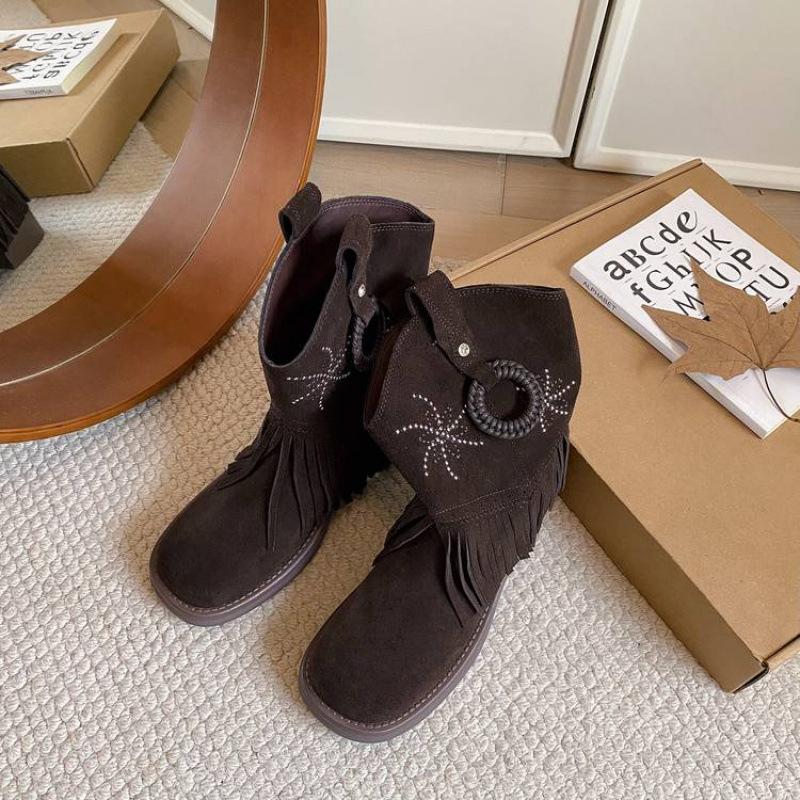 

Осенне-зимние женские кожаные ботинки-чулки однотонные на среднем каблуке большого размера женские ботинки резиновая платформа универсальные с круглым носком квадратный каблук ло 34 коричневый