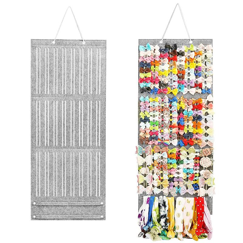 Hair Accessory Display Storage For Children With Hook Hair Bows Holder Large Capacity Hair Clips Organizer Hanger