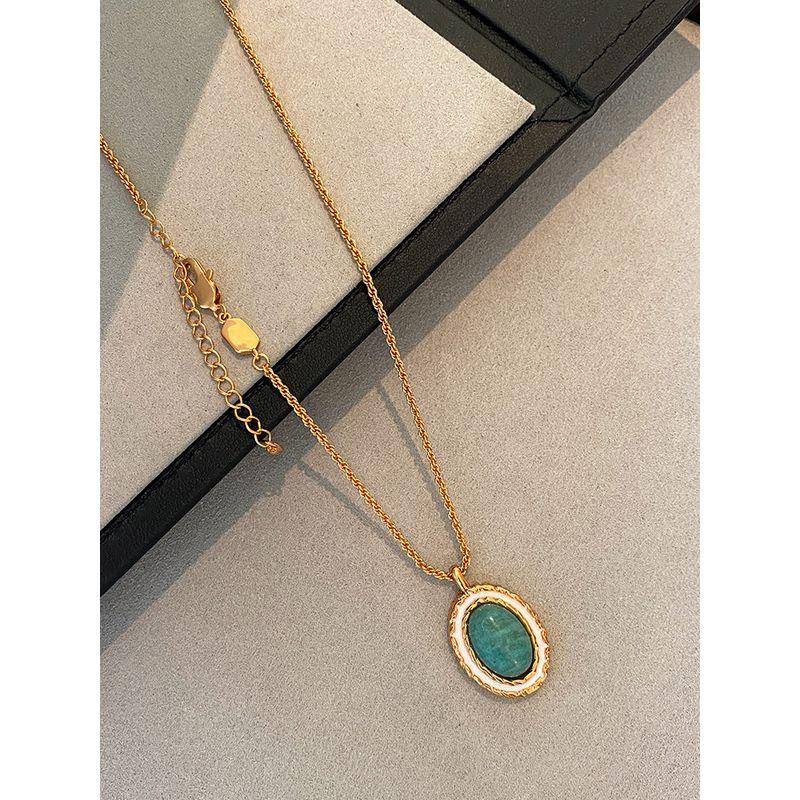 Fashion Vintage Court Style Necklace Women's Natural Gemstone