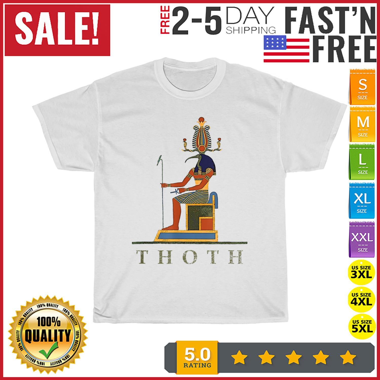 Thoth Egyptian God Mythology Ankh Ancient Egypt Vintage T Shirt Mens Womens Tees Top Men Women NEW S