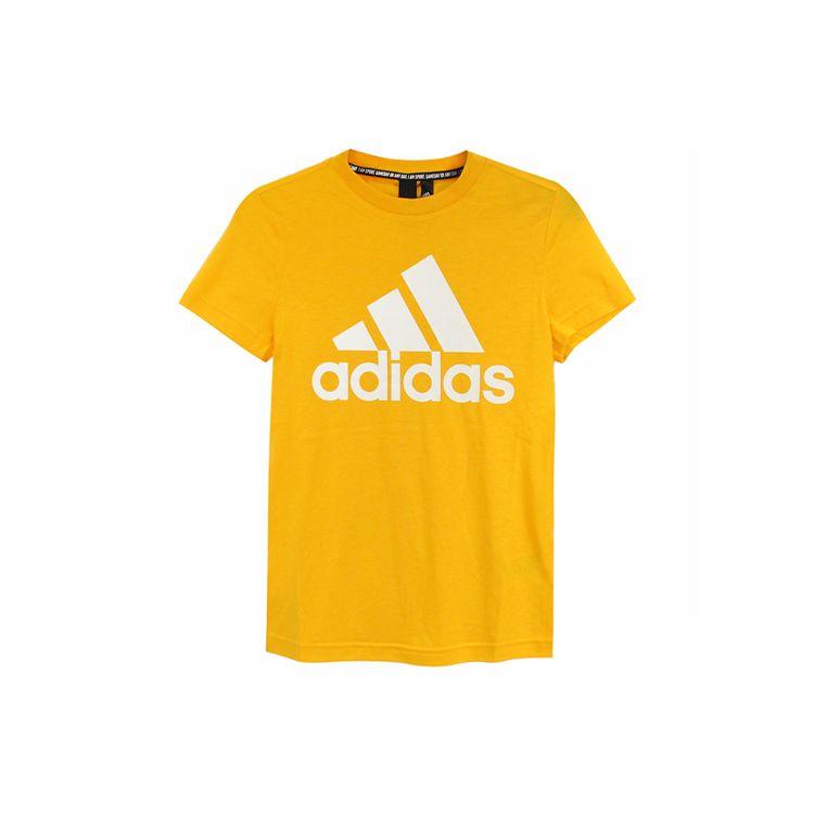 

Adidas Basic Series Round Neck Short Sleeve Sports T-Shirt Women Tops Yellow EB3794 XL