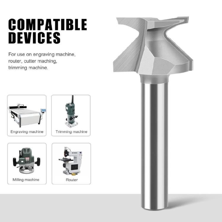 Efficient R10 Curved Cutting Router Bit Wear Resistant Chamfer Router Bit For Carpentry Cabinetmaking Projects