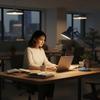 Blue E27 desk lamp, adjustable, 1xE27