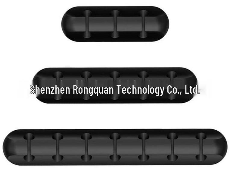 Self-Adhesive Silicone Cable Organizer and Desktop Wire Management Holder