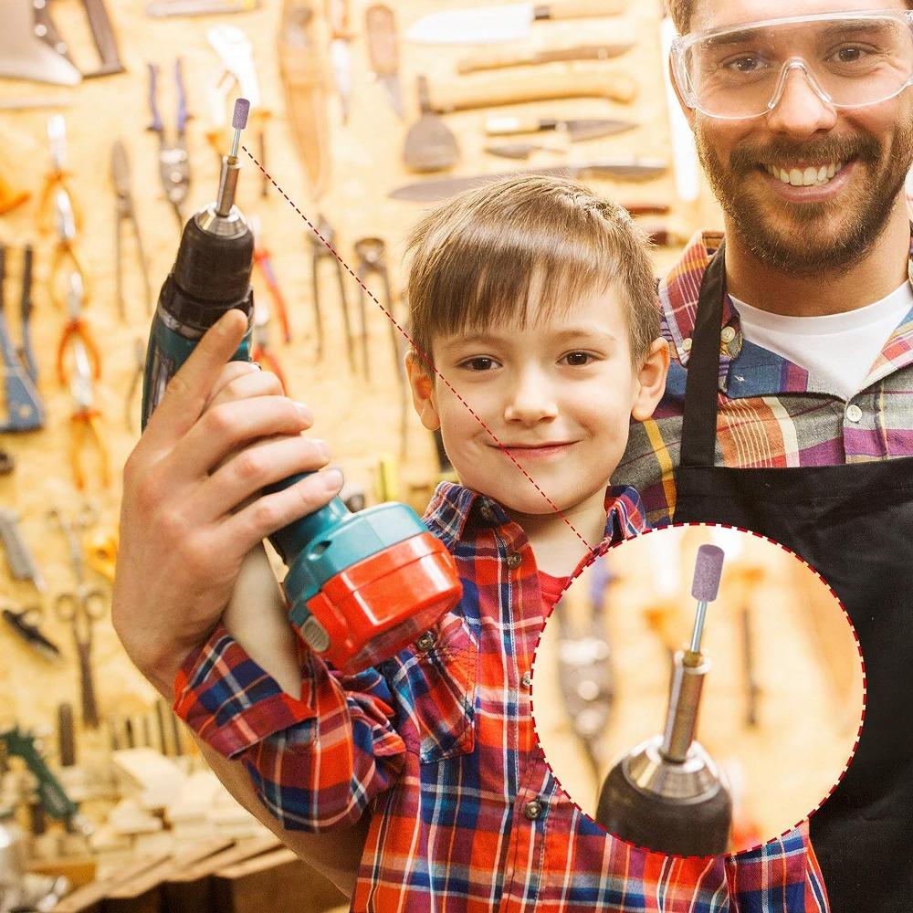 12 Stück Schleifschleifstifte Rosa Polierkopf Schleifmittel Montierte Schleifsteine Keramik