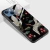 Kryt na telefon z tvrzeného skla pro iPhone Samsung Galaxy Infinix TPU Soft Edge Fashion Luxusní čínský styl nárazuvzdorný kryt