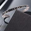 Stainless Steel C-shaped Open Bracelet Sun Moon Star Element Open Silver Bracelet In Stock Wholesale