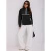 Fashionable Women's Hooded Sweatshirt Casual Pocket Top Loose Pullover