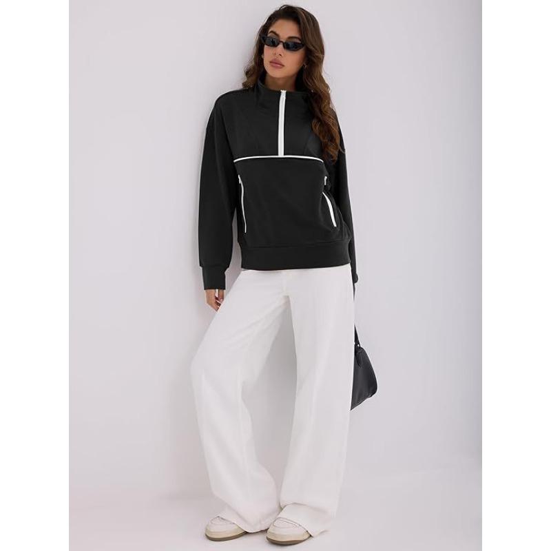 Fashionable Women's Hooded Sweatshirt Casual Pocket Top Loose Pullover