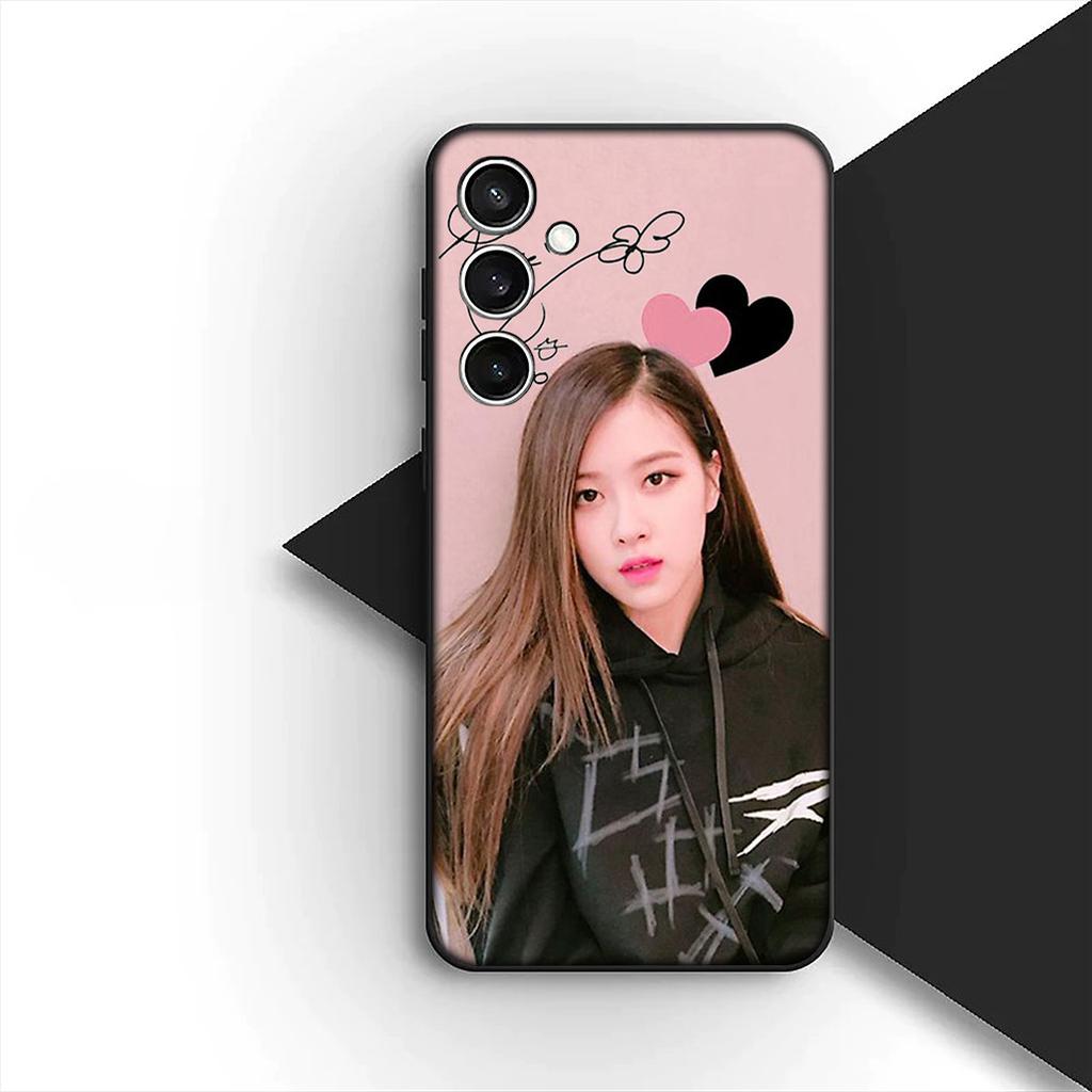 Soft Cover for Xiaomi Redmi Note 12 11 10 Pro 10A 10C 12C 14C A4 5G 4G Note12 Phone Case Kpop JISOOS Roses K-pop Black Coque
