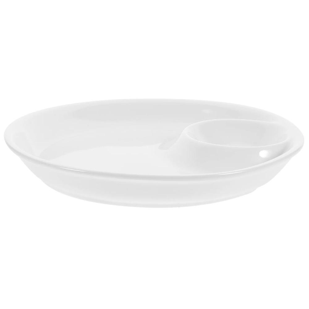 Divided Ceramic Soup Sandwich Plate Premium Multi Functional Home Restaurant Kitchen Breakfast Snack Bowl