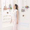 Removable Hanging Basket Plant Wall Sticker PVC Vinyl Art Romantic Creative Home Decor for Bedroom Living Room Wall Decal
