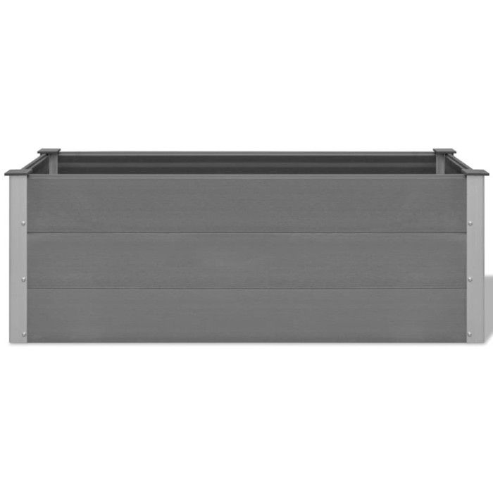 Jardinière - WPC - 150 x 50 x 54 cm - Gris - Composite bois-plastique - Rectangulaire