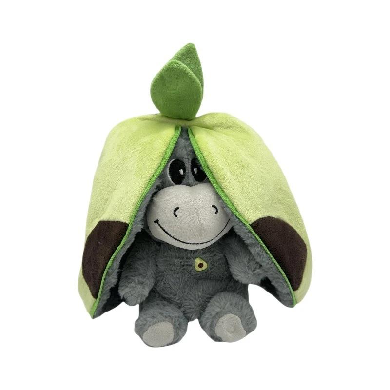 Hot Breathing Light-up Music Avocado Donkey Plush Doll Adorable Donkey Sleep Comfort Companion Stuffed Dolls Plaything Children's Gifts