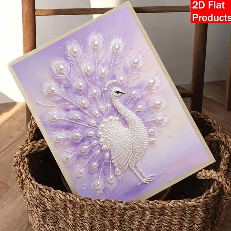 Pearl Art Painting Kit for Adults and Beginners Elegant Peacock Sparkling Painting Craft Home Wall Decor Handmade Gift