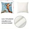 Giraffe Elephant Beach Pillows with Nature Scenes Polyester pillowcase, sofa decorative cushion cov Headboard Pillow