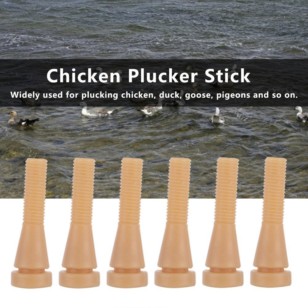 100Pcs Soft Texture Rubber Hair Removal Stick Rubber Feather Plucking Fingers Geese