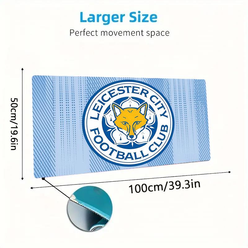 Leicester City Football Club Print  Cushion Non-slip Laptop Tablet Big Mousepad XXL Mat Mini PC Playmat With Lock edge