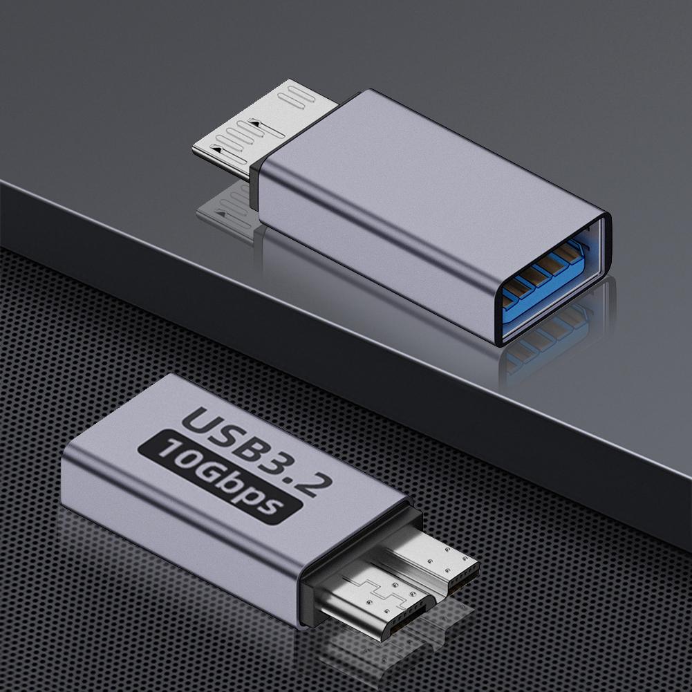 USB-A/Type-C To Micro B Data Transfer Adapter 7.5W Portable Convertor USB3.1 Gen2 High-speed for Hard Drive Cable Mobile Phone
