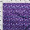 oneOone Blauer Baumwoll-Flex-Stoff, asiatisches japanisches Blumenkleid-Material, bedruckter Stoff, Meterware, 40 Zoll
