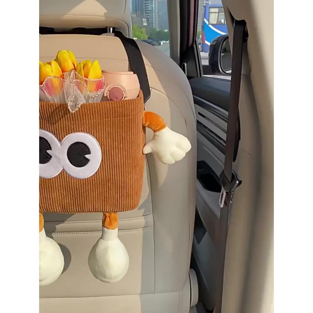 Pojemnik na śmieci i uchwyt na chusteczki 2 w 1 do samochodu - włókno poliestrowe, pojemnik na parasol na akcesoria samochodowe