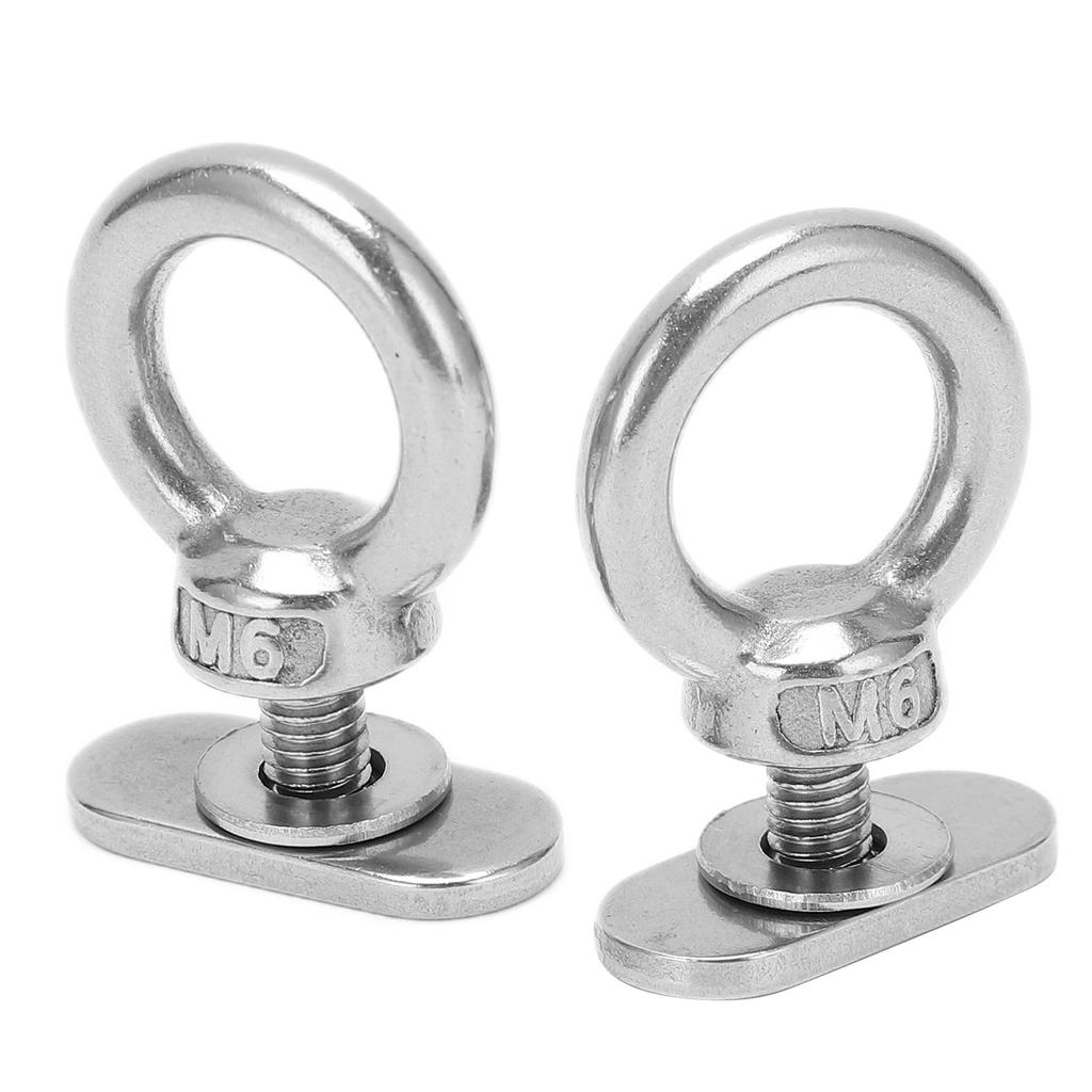 KKA81 2PCS Kayak Track Mount Tie Slide Rail Stainless Steel Track Mount Tie for Canoeing