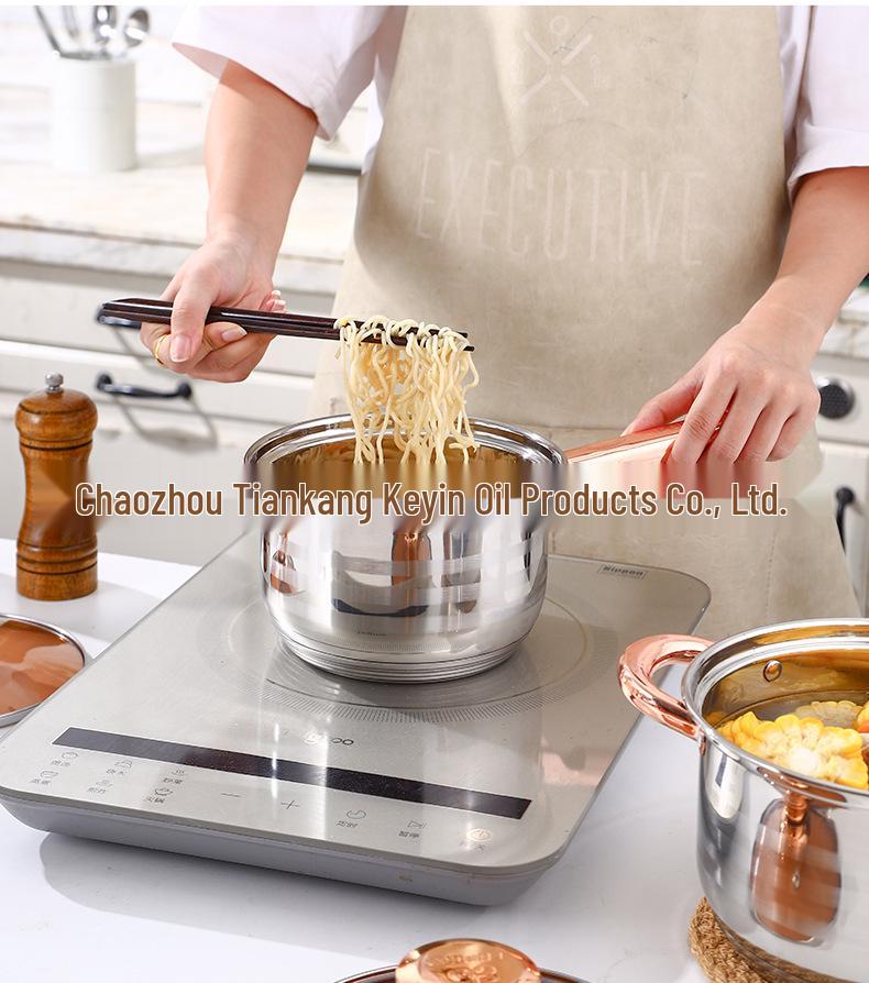 Cross 12-Piece Stainless Steel Cookware Set: Thickened Pots, Double-Bottom Frying Pan, Milk Pot, and Soup Pot