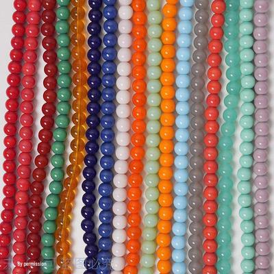 8mm Natural Glass Round Beads for DIY Jewelry and Accessories