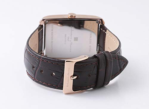 Salvatore Marra Men's Stainless Steel Cut Glass Watch SM21101-PGWH