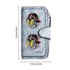 Gothic Skull Print Long Wallet for Men Large Capacity Multi Slot Card Holder Fashion Casual Leather Wallet