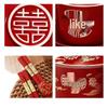 Wedding Tea Cup & Chopstick Set: Toasting Bowls and Red Dowry Supplies