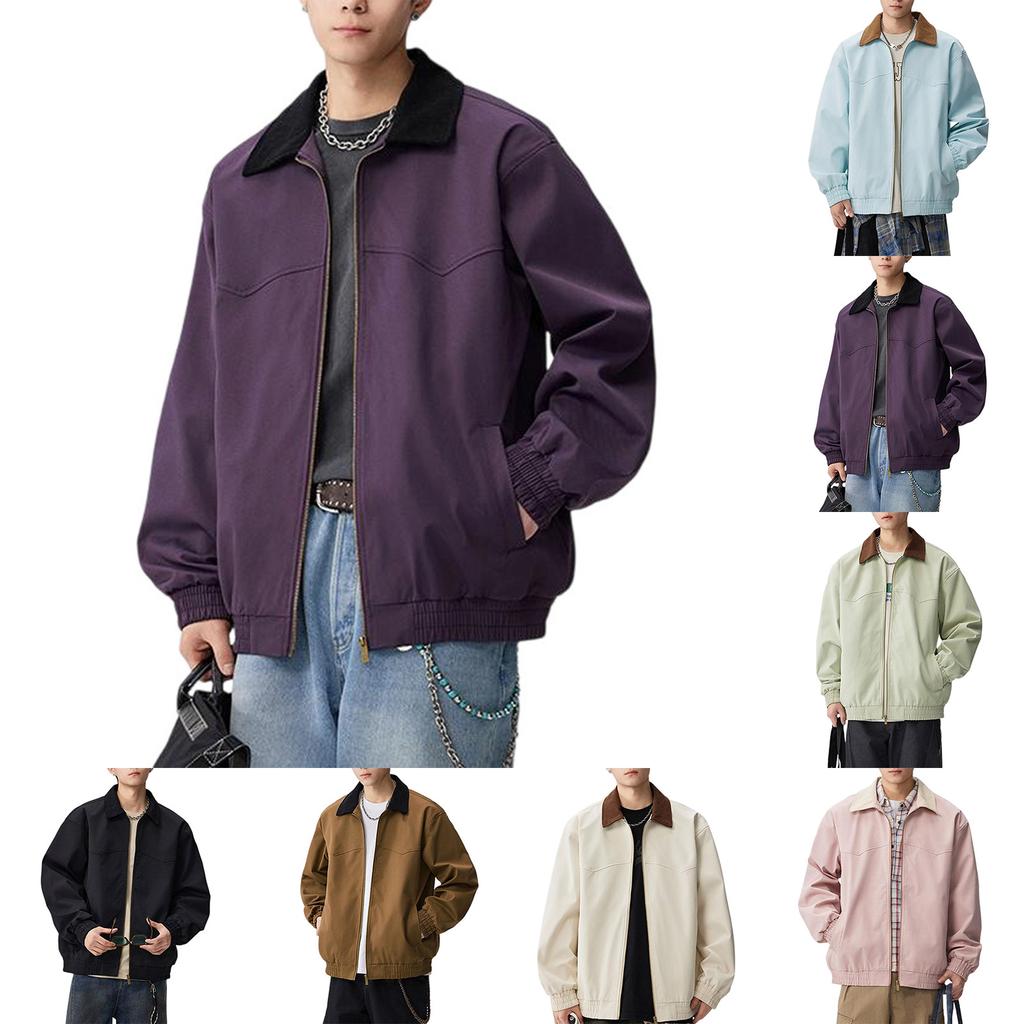 Men's Solid Color Camouflage Outdoor Sports Jacket Men's Pocket Button Casual Jacket